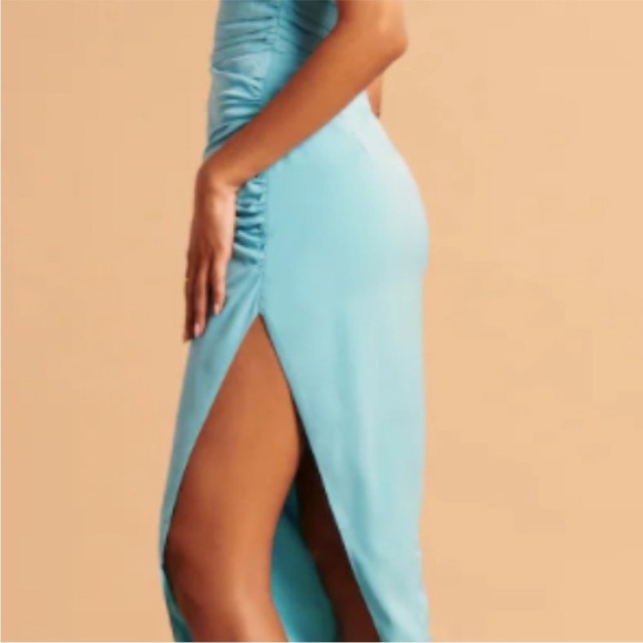 Abercrombie off the shoulder blue midi dress size small NWT - Picture 7 of 14